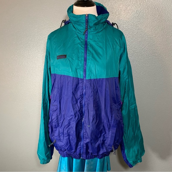 COLUMBIA, color block windbreaker!! - Picture 3 of 10
